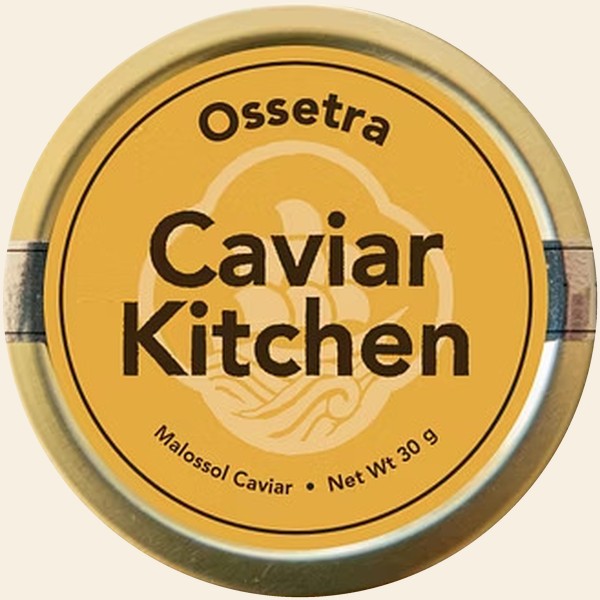 Ossetra caviar tin